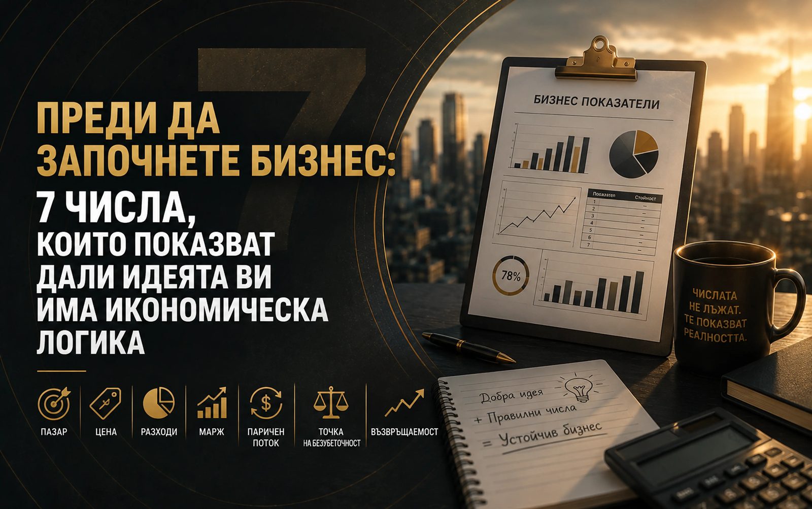 Преди да започнете бизнес: 7 числа, които показват дали идеята Ви има икономическа логика