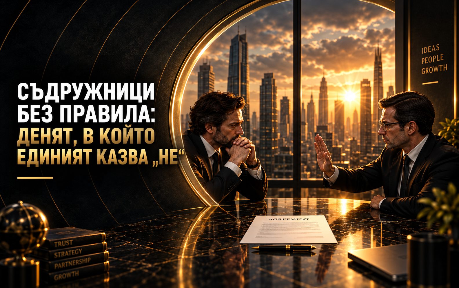 Съдружници без правила: денят, в който единият казва „не"
