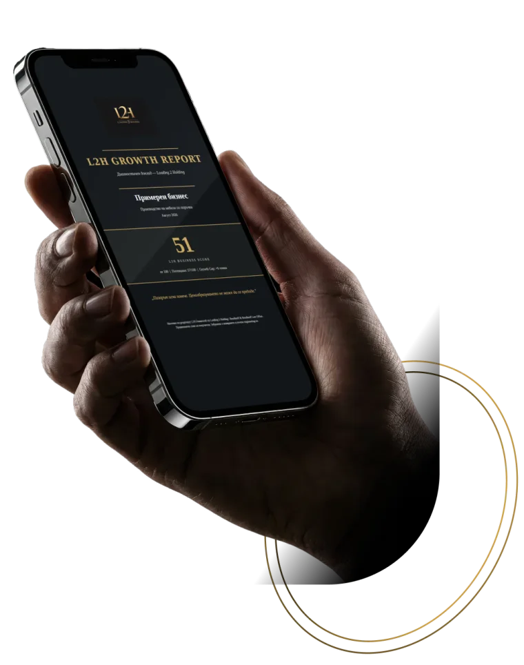 Корица на L2H Growth Report – примерен бизнес, L2H Business Score 51 от 100